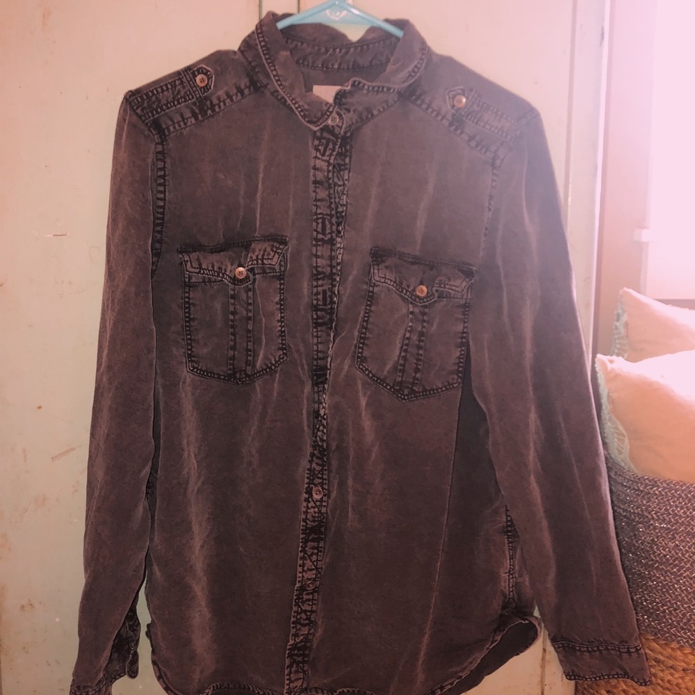 button up jean jacket! american eagle